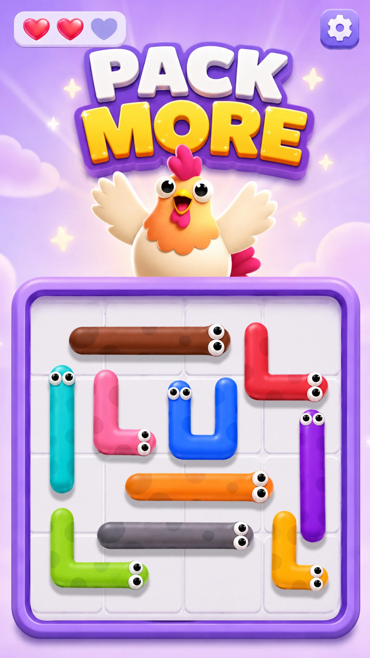 Peck Snack: Worm Arrow Puzzle screenshot