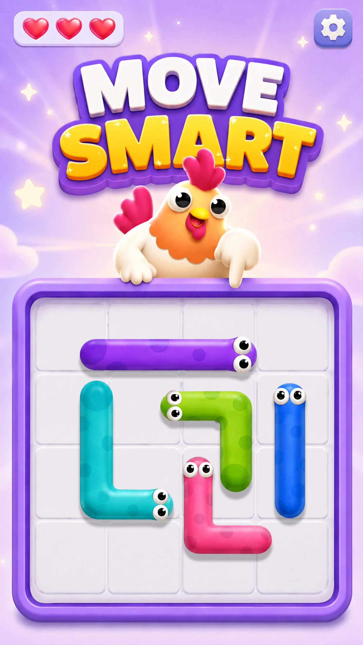 Peck Snack: Worm Arrow Puzzle screenshot